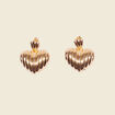 Boucles d'oreilles pendantes couleur or femme