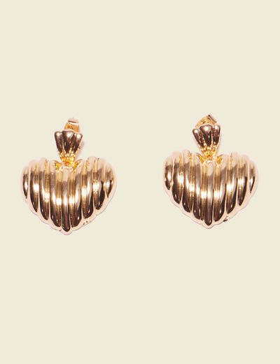Boucles d'oreilles pendantes couleur or femme