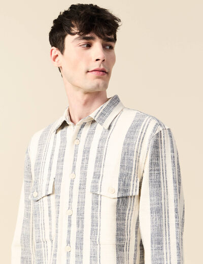 Surchemise manches longues ecru homme