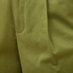 Bermuda large taille haute vert kaki femme
