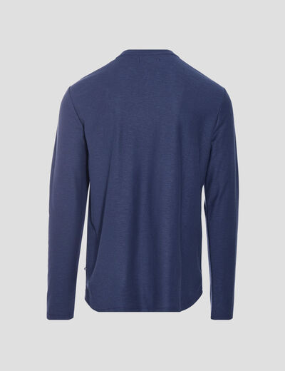 T-shirt manches longues bleu marine homme