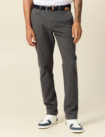 Pantalon chino straight gris foncé homme