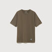 T-shirt col rond manches courtes taupe homme