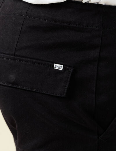 Pantalon cargo poches côtés noir homme