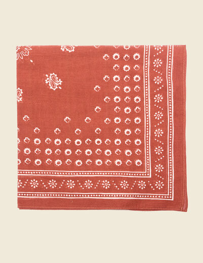 Foulard marron cognac homme