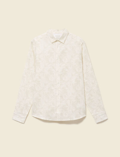 Chemise manches longues blanc homme
