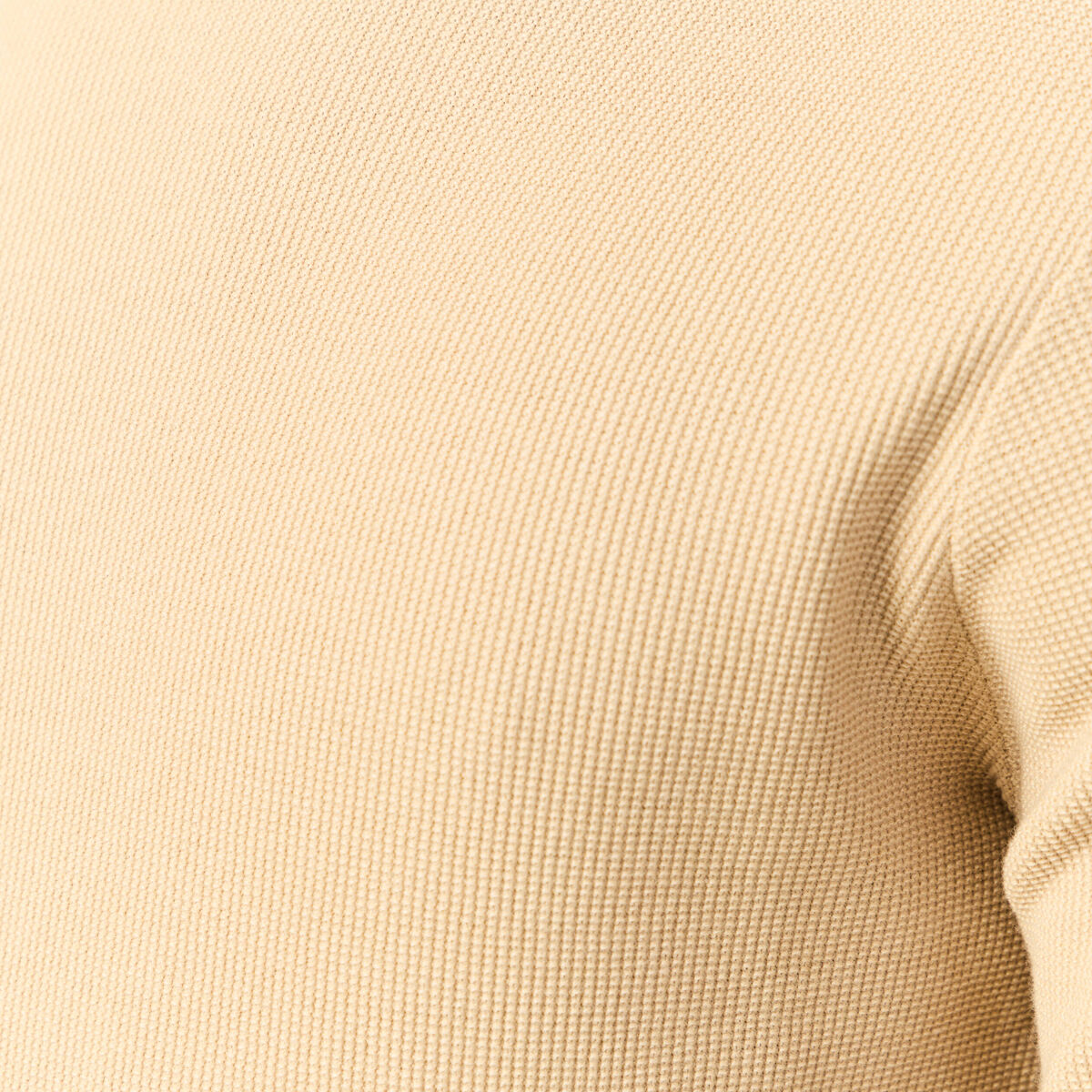 Pull fin col rond manches longues beige homme