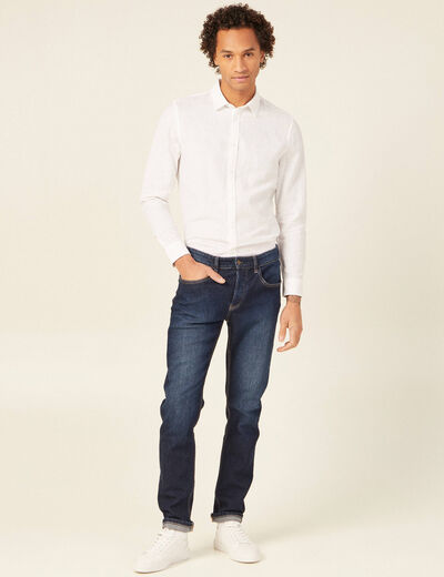 Chemise manches longues blanc homme