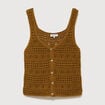 D&eacute;bardeur d&eacute;collet&eacute; bretelles vert olive femme