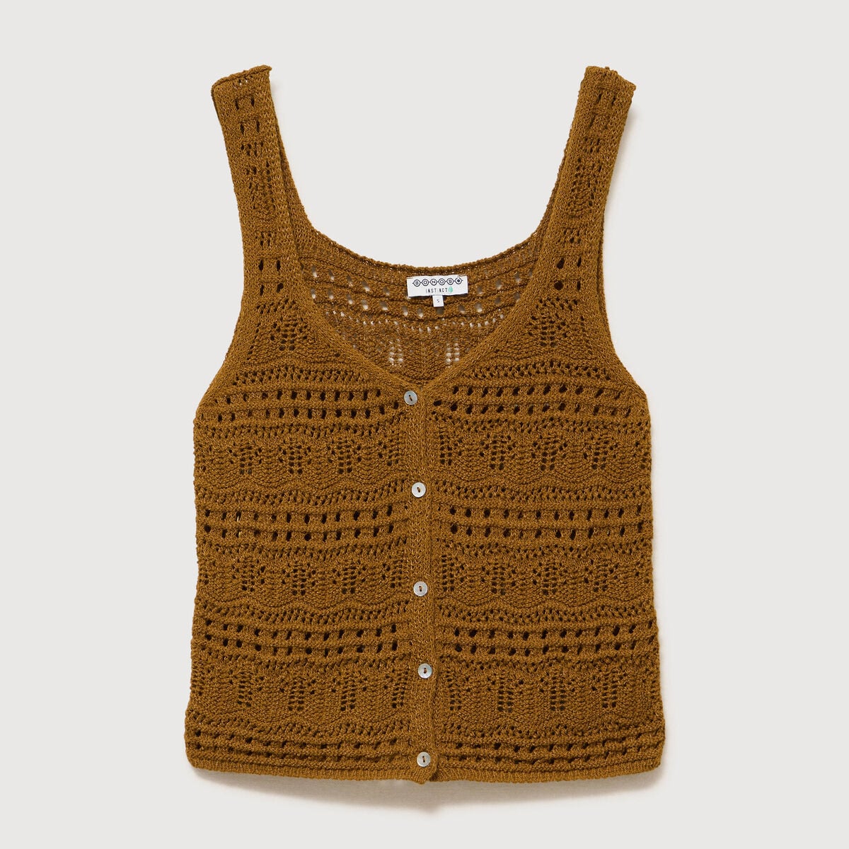 D&eacute;bardeur d&eacute;collet&eacute; bretelles vert olive femme