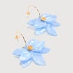 Boucles d'oreilles pendantes bleu clair femme