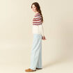 Pull manches longues col rond ecru femme