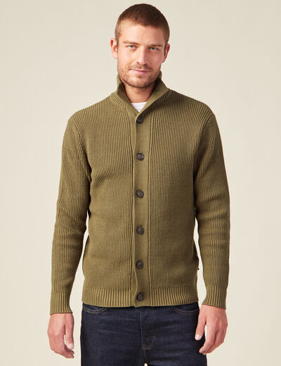 Gilet manches longues beige homme