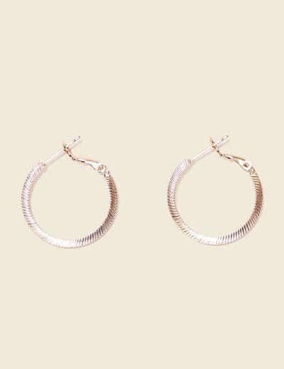 Boucles d'oreilles créoles couleur or femme