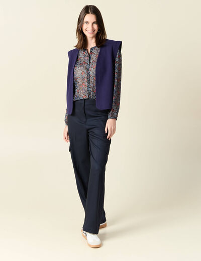 Chemise manches longues noir femme