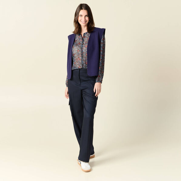Chemise manches longues noir femme