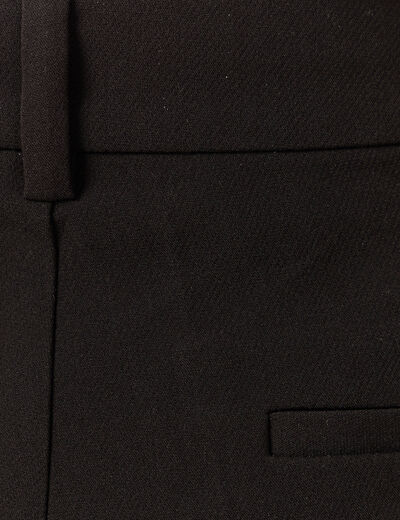 Pantalon cigarette &agrave; pinces noir femme