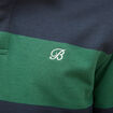 Polo manches longues broderie bleu marine homme