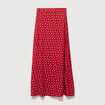Jupe fluide rouge femme