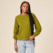 T-shirt manches longues vert kaki femme