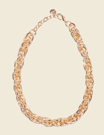 Collier chaîne couleur or femme
