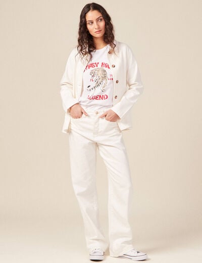 T-shirt éco-responsable blanc femme