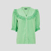 Chemise manches 3/4 vert clair femme