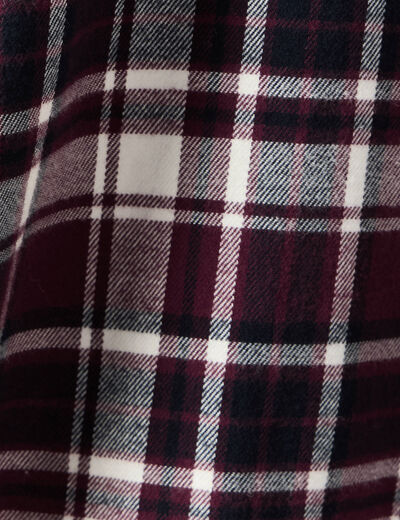 Chemise manches longues prune homme