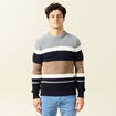 Pull manches longues bleu marine homme