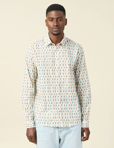 Chemise manches longues blanc homme