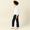 Gilet manches longues boutonné blanc femme