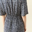 Robe longue trapèze bleu femme