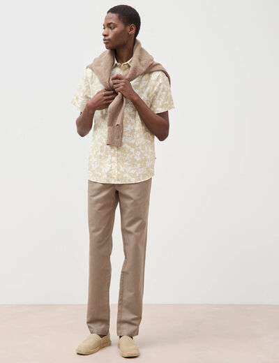 Pantalon chino taupe homme