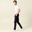 Pantalon chino longueur 32 bleu fonc&eacute; homme