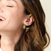 Boucles d'oreilles pendantes couleur or femme