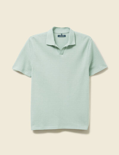Polo manches courtes en coton vert olive homme