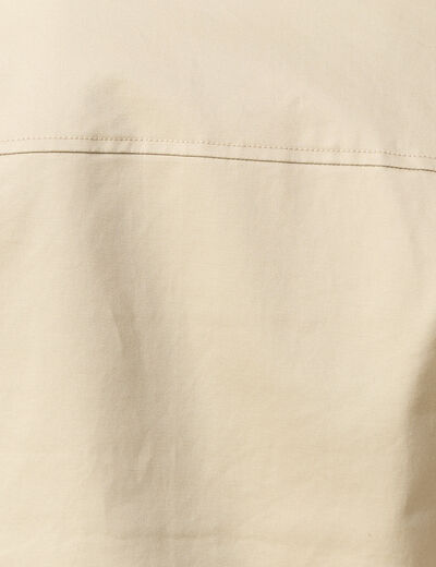 Blouson col montant manches longues beige homme