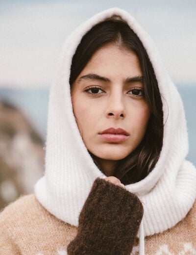 Cagoule ecru femme