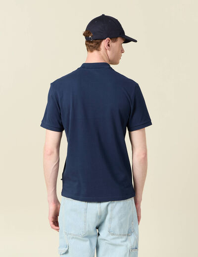 Polo manches courtes bleu marine homme