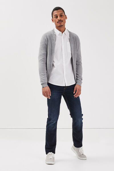Jeans éco-responsable straight denim brut homme