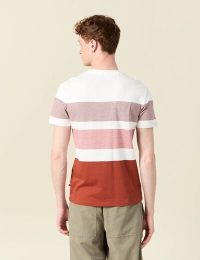 T-shirt manches courtes marron cognac homme