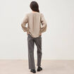 Chemise oversize manches longues marron clair femme