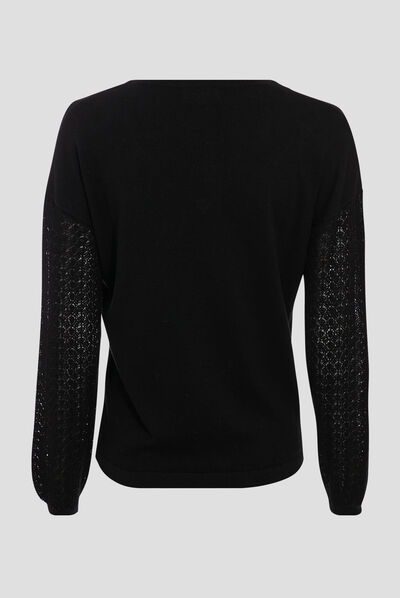 Pull éco-responsable noir femme