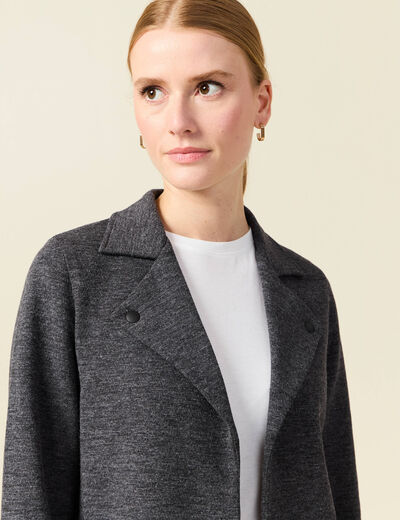 Gilet manches longues gris femme