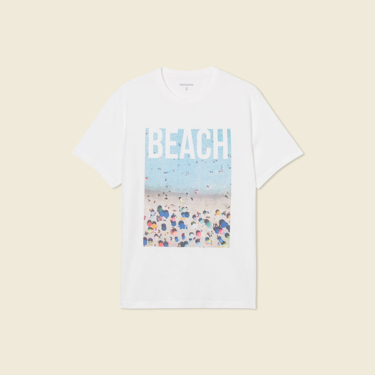 T-shirt manches courtes ecru homme