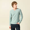 Pull manches longues vert clair homme
