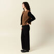 Gilet sans manches r&eacute;versible camel femme