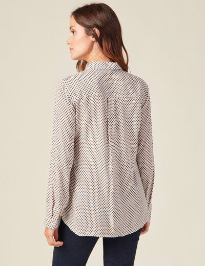 Chemise manches longues blanc femme