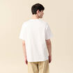 T-shirt manches courtes brod&eacute; ecru homme