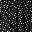 Robe évasée fluide col en V noir femme